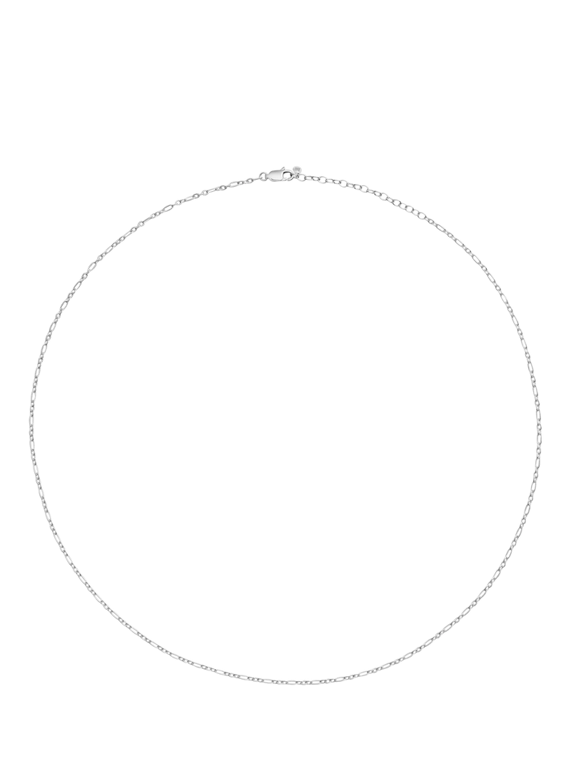 Monica Vinader Textured Link Chain Necklace Silver