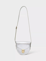 John Lewis Crew Clothing Leather Crossbody Satchel Silver 18 x 19.5 x 5.5 cm- Buy online at McGrocer