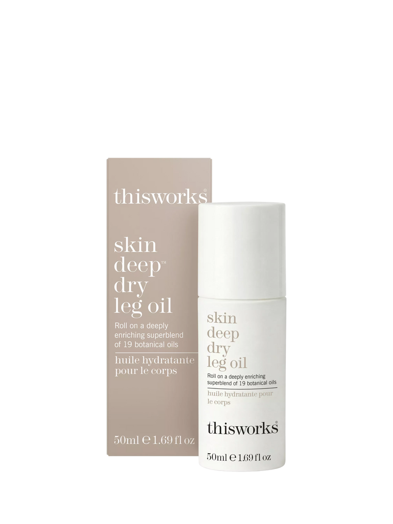 This Works Skin Deep Dry Leg Oil Roll-On 50ml - British product