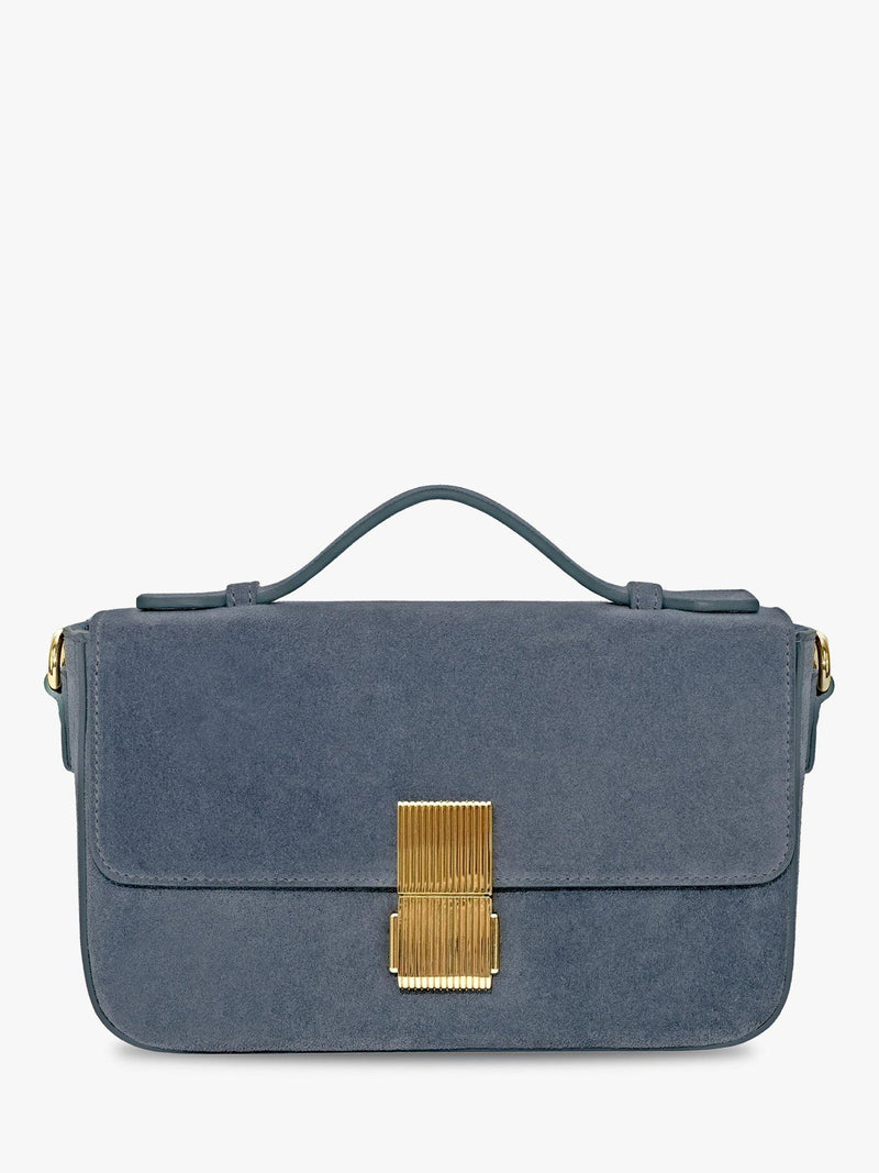 Apatchy London Flora suede top handle bag (British brand)