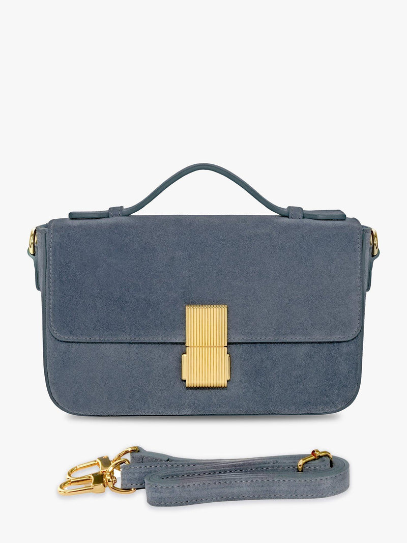 Apatchy London Flora suede top handle bag (British brand)
