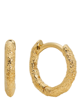 John Lewis Monica Vinader Antica Textured Mini Huggie Hoop Earrings, Gold- Buy online at McGrocer