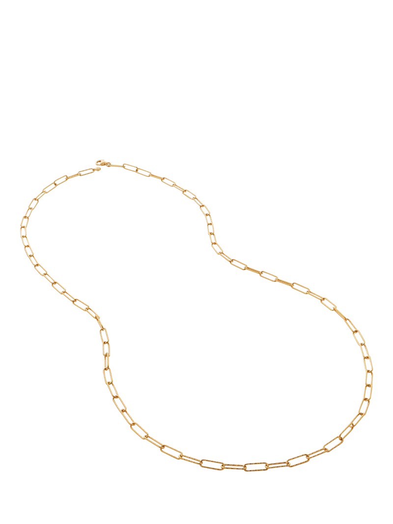 Monica Vinader Alta Textured Chain Necklace, Gold