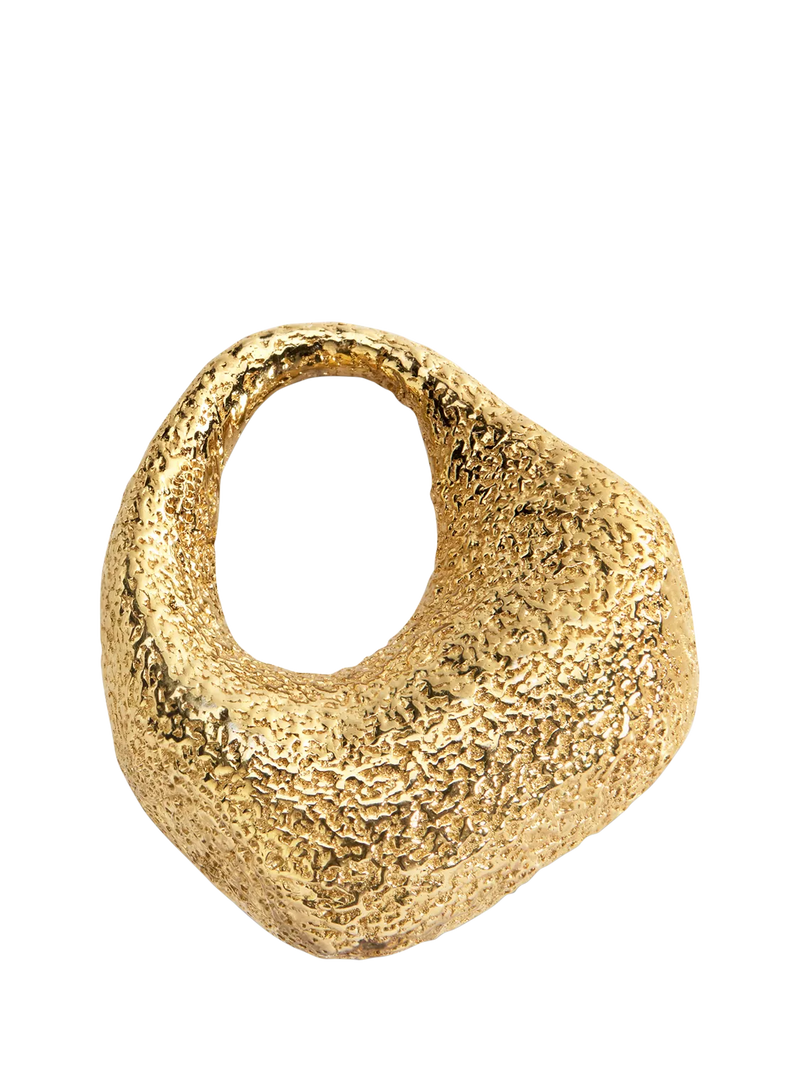 Monica Vinader gold textured pendant charm (British brand)