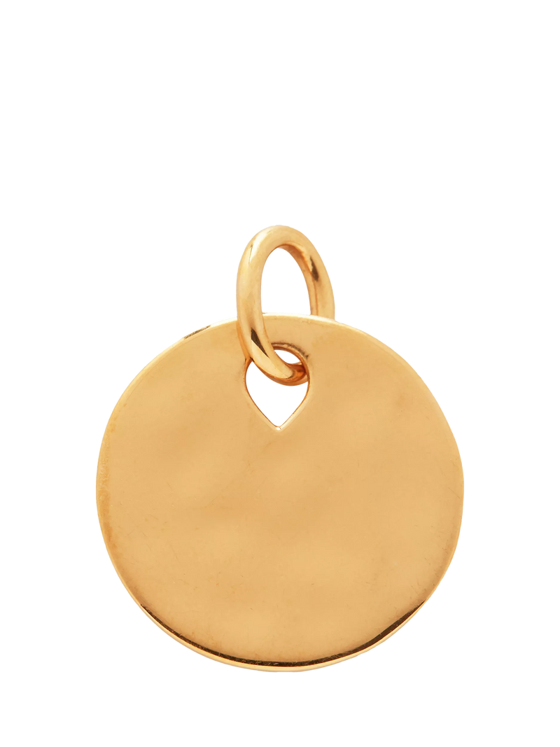 Monica Vinader gold coin pendant charm, imported from the UK