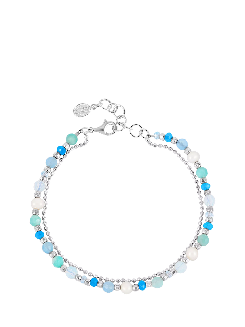 Dower & Hall sterling silver Orissa gemstone bracelet - British product