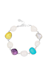 John Lewis Dower & Hall Multi Pearl and Gemstone Pebble Bracelet- Buy online at McGrocer
