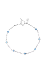 John Lewis Dower & Hall Sterling Silver Dewdrop Aquamarine Bracelet 18.5cm- Buy online at McGrocer