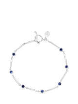 John Lewis Dower & Hall Sterling Silver Dewdrop Sapphire Bracelet- Buy online at McGrocer