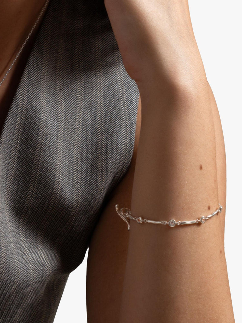 Dower & Hall Dewdrop sterling silver bracelet 18.5cm, imported from the UK