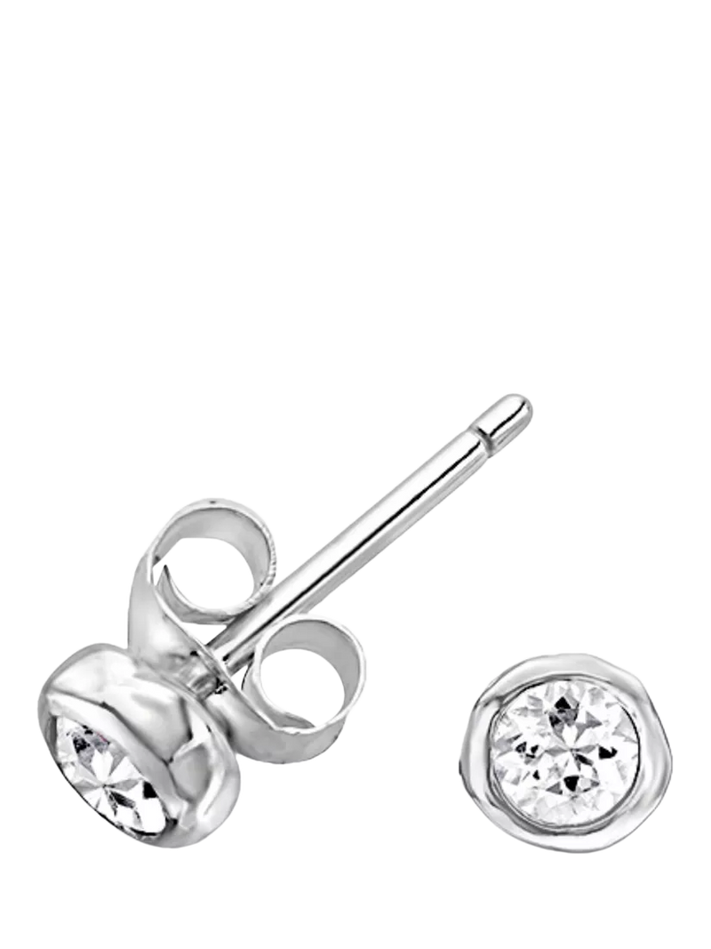 Dower & Hall Sterling Silver 3mm Dewdrop Stud Earrings