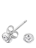 Dower & Hall Sterling Silver 3mm Dewdrop Stud Earrings