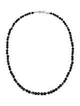 John Lewis Dower & Hall Sterling Silver Onyx Gemstone Necklace, Black, 50.8cm- Buy online at McGrocer