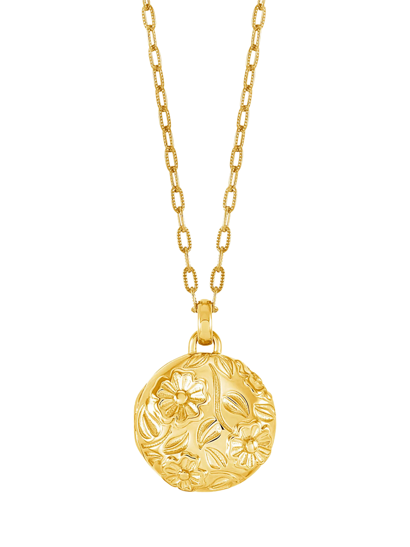 Dower & Hall Forget-Me-Not locket necklace sterling silver (British brand)