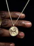Dower & Hall Fire Horse necklace gold, UK version