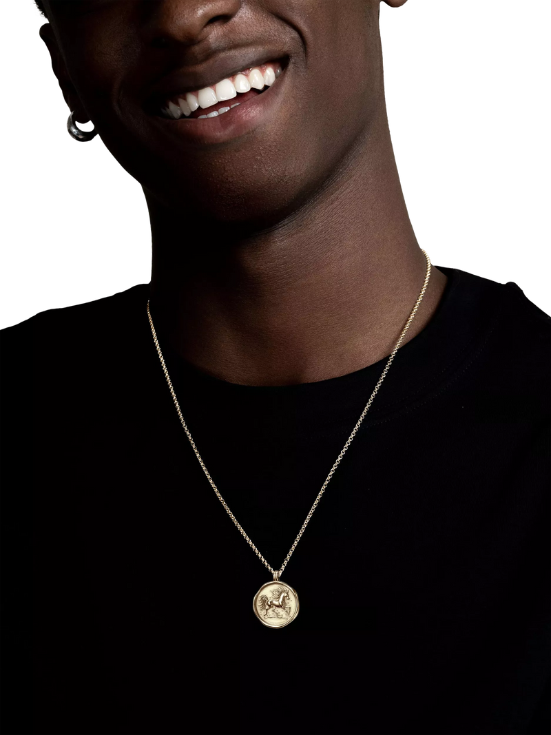 Dower & Hall Fire Horse necklace gold, UK version