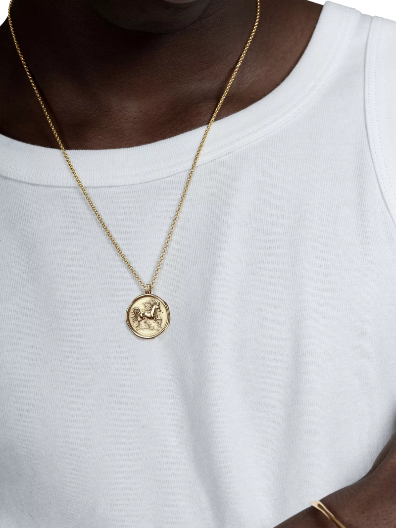 Dower & Hall Fire Horse necklace gold, UK version