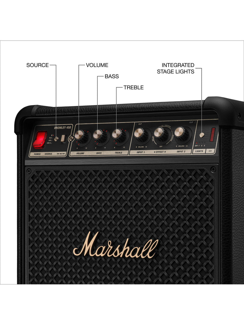 Marshall Bromley 450 Bluetooth party speaker with lights, UK version