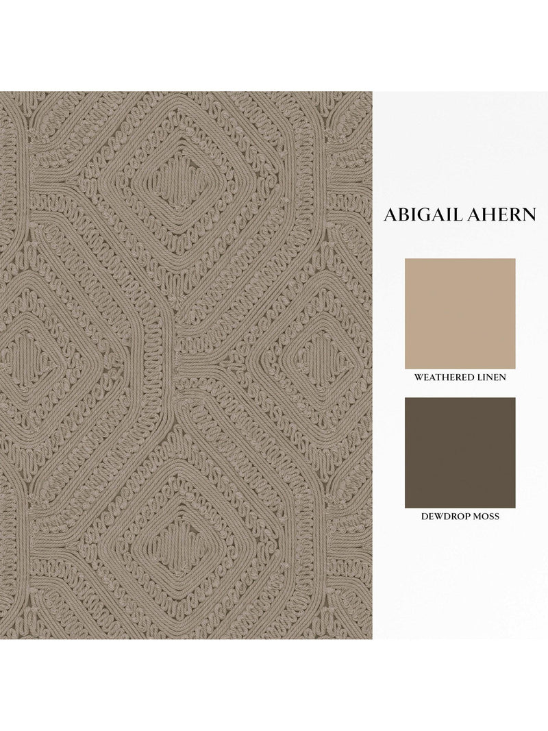Abigail Ahern Artisan Weave Wallpaper Fawn, imported from the UK