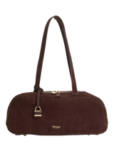 John Lewis Dune London Suede Bowling Handbag Brown- Buy online at McGrocer