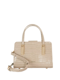 Dune London grey croc-effect grab bag (British brand)
