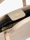 Dune London grey croc-effect grab bag (British brand)