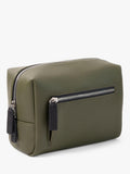 Caroline Gardner large slim wash bag in khaki (British brand)