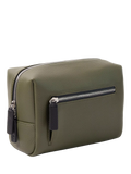Caroline Gardner large slim wash bag in khaki (British brand)