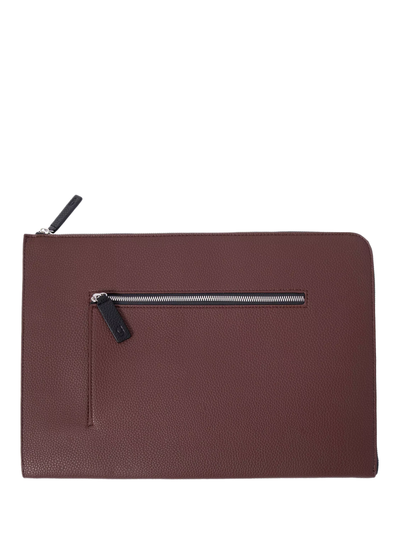 Caroline Gardner 16 inch tech sleeve laptop folio bag wine (British brand)