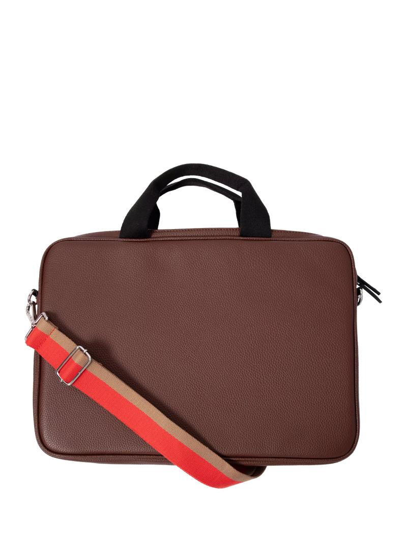 Caroline Gardner laptop bag in wine - British brand