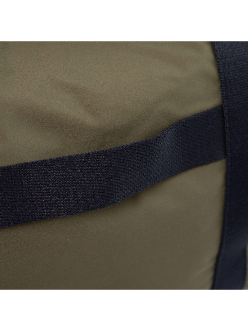 Caroline Gardner khaki duffle bag, UK version