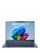 John Lewis Acer Aspire 14 AI Copilot+ Laptop, Snapdragon X, 16GB RAM, 1TB SSD, 14 WUXGA, Blue- Buy online at McGrocer