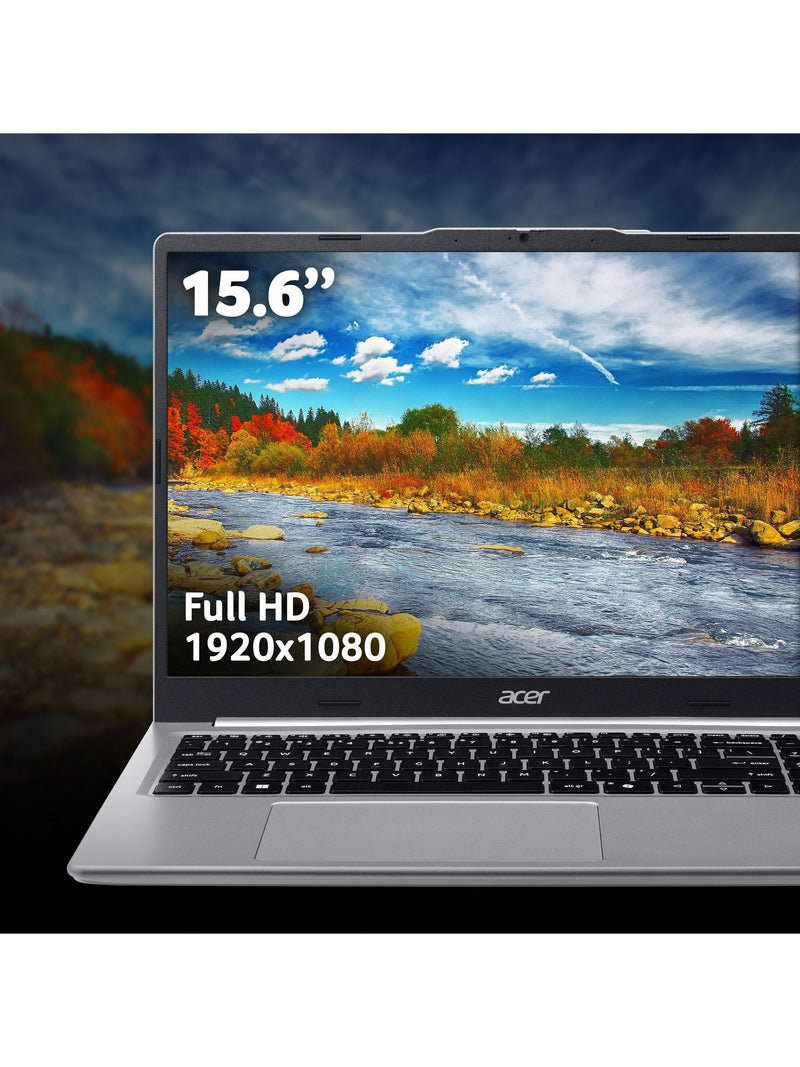 Acer Aspire Lite 15 laptop with AMD Ryzen 3 in silver - British product