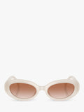 Dolce & Gabbana oval sunglasses white frame gradient lenses (British brand)