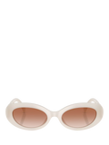 Dolce & Gabbana oval sunglasses white frame gradient lenses (British brand)