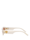 Dolce & Gabbana oval sunglasses white frame gradient lenses (British brand)
