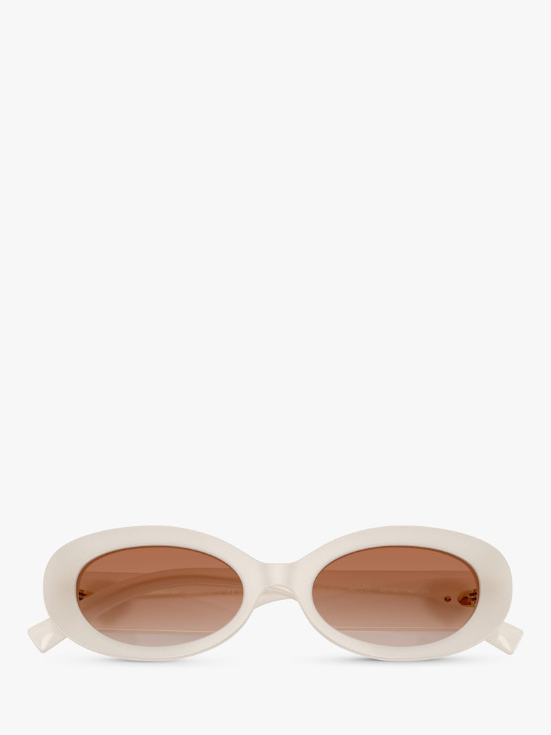 Dolce & Gabbana oval sunglasses white frame gradient lenses (British brand)