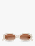 Dolce & Gabbana oval sunglasses white frame gradient lenses (British brand)