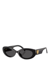 John Lewis Dolce & Gabbana Women's Oval Sunglasses Black/Grey 53mm- Buy online at McGrocer