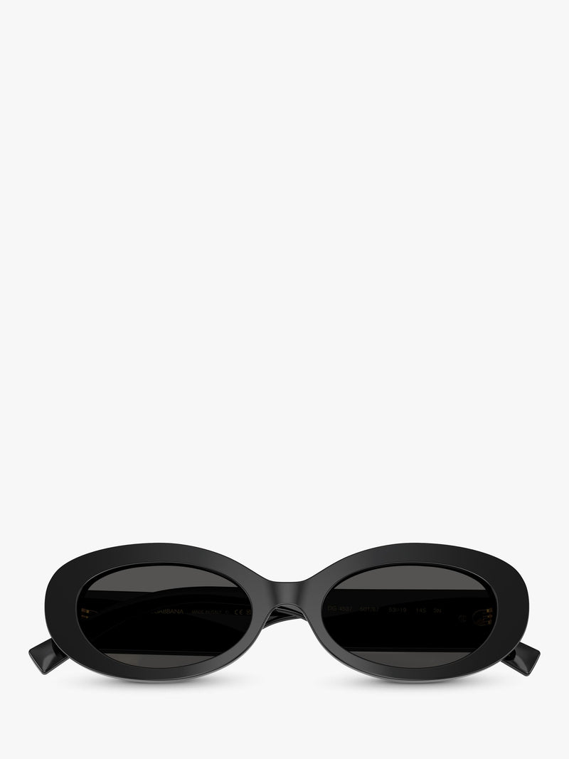 Dolce & Gabbana oval sunglasses black grey 53mm, UK version