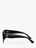 Jimmy Choo women's cat's eye sunglasses black frame, UK version