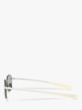 Moncler irregular sunglasses matte silver mirror grey (British brand)