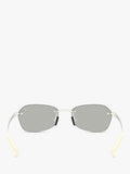 Moncler irregular sunglasses matte silver mirror grey (British brand)