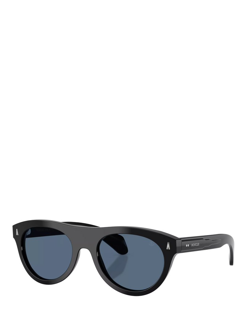 Moncler oval sunglasses black polyamide frame, imported from the UK