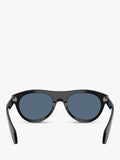 Moncler oval sunglasses black polyamide frame, imported from the UK
