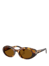 John Lewis Miu Miu Women's Oval Sunglasses Honey Havana/Brown- Buy online at McGrocer