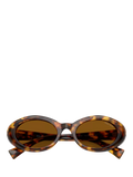 Miu Miu women's oval sunglasses honey Havana brown acetate - British product