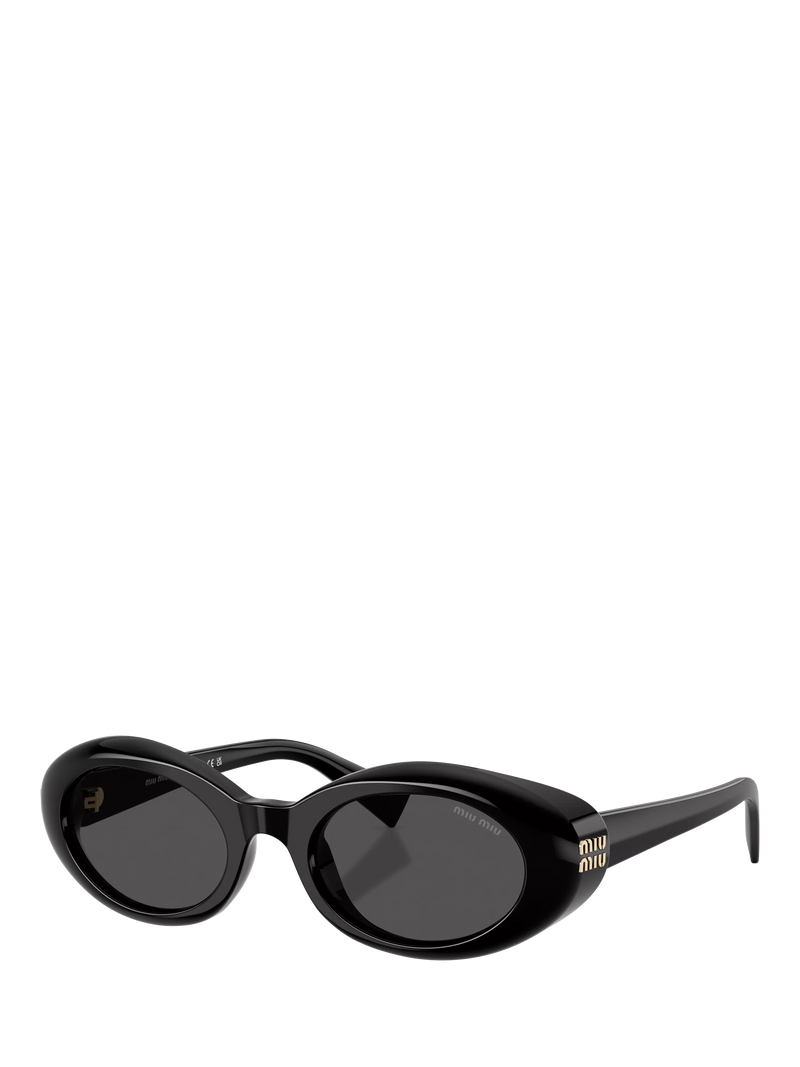 Miu Miu oval sunglasses black polyamide lenses UK version