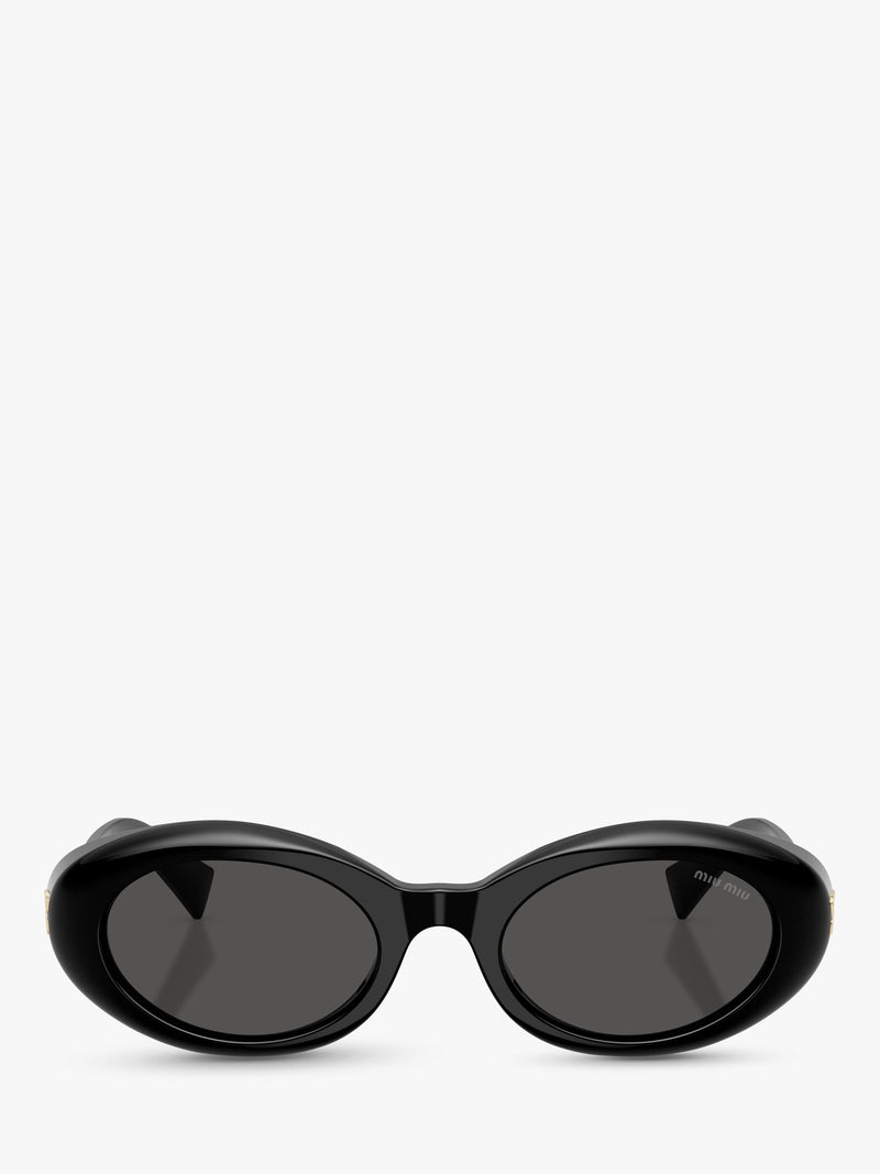 Miu Miu oval sunglasses black polyamide lenses UK version