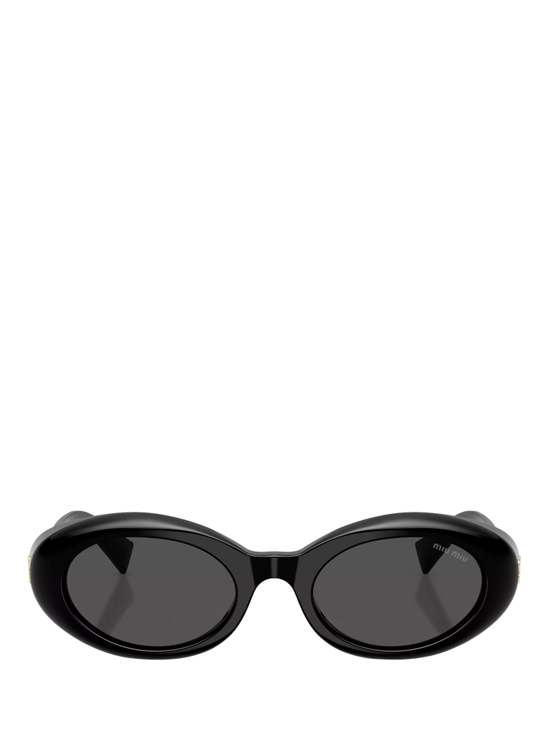 Miu Miu oval sunglasses black polyamide lenses UK version